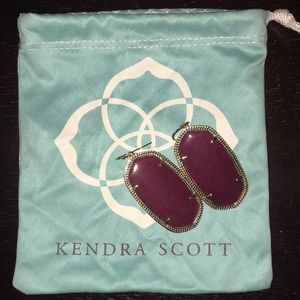 KENDRA SCOTT maroon earrings